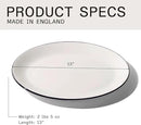 Made In Cookware - Serving Platter - White With Black Rim - Porcelain - Crafted in England by CozyNest Decor