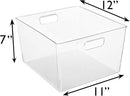 ClearSpace Clear Plastic Storage Bins – XL 8 Pack Perfect Kitchen or Pantry Organization Fridge Organizer and Storage Bins, Cabinet Organizers by CozyNest Decor