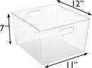 ClearSpace Clear Plastic Storage Bins – XL 6 Pack Perfect Kitchen or Pantry Organization Fridge Organizer and Storage Bins, Cabinet Organizers by CozyNest Decor