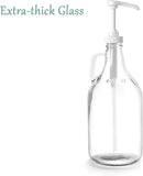 Glass Laundry Detergent Dispenser with Pump, 64OZ Liquid Laundry Soap Dispenser, Fabric Softener Dispenser Bottle for Laundry Room Organization and Storage, 1 Pack by CozyNest Decor