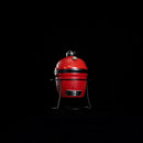 Kamado Joe Joe Jr 13.5-inch Portable Ceramic Charcoal Grill with Grill Stand, Stainless Steel Cooking Grate, Heat Deflectors and Ash Tool in Red, Model KJ13RH by GreenHaven Gardens