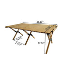 5 Pieces Dining Set, Multi-Function Foldable And Portable, 1 Dining Table & 4 Folding Chairs, Indoor And Outdoor Universal - Natural by HouseOfZazla