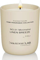M&SENSE Natural Soy Candle| Linen Breeze | 5.3 oz | Minimalist Scented Candle for Relaxation, Gifting, Home Décor | for Bedroom, Office, Party Small by CozyNest Decor