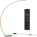 NUÜR Arc Floor Lamp, 67" Tall Gold LED Modern Standing Floor Lamp with Remote Control, Arched Bright Floor Lamps for Living Room Bedroom Office Home by CozyNest Decor