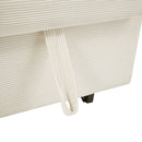 57.48" Pull-out Sofa Bed Convertible Couch 2 Seat Loveseat Sofa Modern Sleeper Sofa with Two Throw Pillows and USB Ports for Living Room, Beige