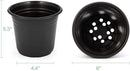 JERIA 100-Pack 0.5 Gallon Plant Nursery Pots, Plastic Pots for Flower Seedling, Flower Plant Container Seed Starting Pot, Come with 100 Pcs Plant Labels(Black) by GreenHaven Gardens