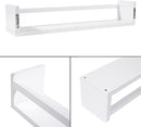 AZSKY Nursery Bookshelves White, 24 Inch Floating Bookshelves for Wall Set of 3, Baby Kids Decor, Solid Wood Wall Mounted Shelves for Books, Toys and Decor Storage by TinyTreasures Baby Boutique