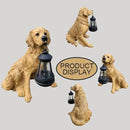 NASKY The Resin Handicraft Solar - Powered Hanging Lamp in The Shape of A Simulated Puppy of The Courtyard is Suitable for Places Such As Courtyards, Gardens and Balconies (Golden Hair) by GreenHaven Gardens