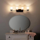 Kichler Hendrik 33.75" 4 Light Vanity with Light Umber Etched Glass Olde Bronze® by CozyNest Decor