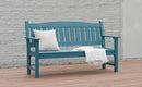 Psilvam 2-Person Outdoor Memorial Bench, All-Weather Poly Lumber Garden Bench, Rot-Resistant Outdoor Patio Bench for Park,Porch,and Church (Blue) by CozyNest Decor