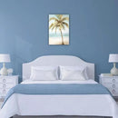 LURENCZH Tropical Beach Canvas Wall Art Seaside Palm Tree Picture Wall Decor Ocean Scenery Painting Prints for Bathroom Decor Framed(Beach-1,20.00" x 30.00") by CozyNest Decor