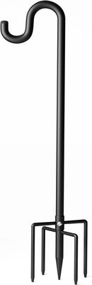 92" Shepherds Hooks for Outdoor, Extra Thick Bird Feeder Pole with 5 Prong Base, Adjustable Shepards Hook for Garden, Weddings, Hanging Plant by GreenHaven Gardens