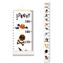 Halloween Baby Height Growth Chart - Canvas Height Chart for Kids Baby Child Toddler Boys Girls Growth Chart for Wall Room Nursery Decor Hangable and Removable Measuring Wall Ruler (B, Black Wood) by TinyTreasures Baby Boutique