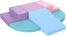 6-Piece Foam Climbing Blocks for Toddlers: Colorful Climbing Gym PU Leather Baby Foam Building Blocks Indoor Toy by TinyTreasures Baby Boutique