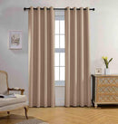 MIUCO Blackout Curtains Room Darkening Curtains Textured Grommet Window Curtains for Living Room 2 Panels 52x84 Inch Long Taupe by TinyTreasures Baby Boutique