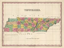 Vintage Map of Tennessee 1824