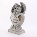 Garden Angel Statue with Cross Solar LED Light, Memorial Gifts for Loved Ones, Cemetery Grave Decorations by CozyNest Decor