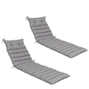 Outdoor Lounge Chair Cushion Replacement Set - Grey 2PC