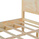 King Size Wood Platform Bed Frame with Classic Panel Headboard by HouseOfZazla