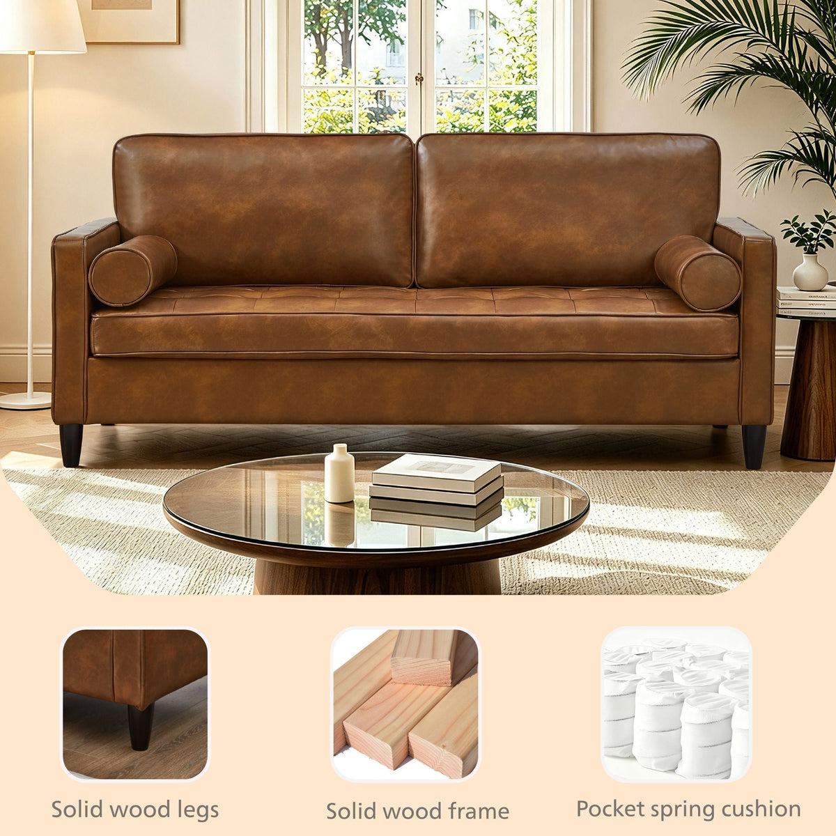 Classic Design Leather Couch, photo 7 of 10