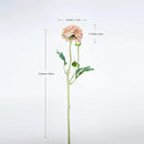 Artificial Ranunculus Flowers 23 Inch Long Stem - 6 Pack Silk Buttercup Stems for Wedding Bouquets, Centerpieces,Home Decor - Realistic Deep Pink Faux Floral Arrangements (Deep Pink) by CozyNest Decor