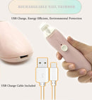 Rechargeable Baby Nail File, Fansidi Electric Baby Nail Trimmer for Newborn Infant or Toddler Toenail and Fingernail - Girls and Boys Accessory - Extra Replacement Pads Included (Pink) by TinyTreasures Baby Boutique