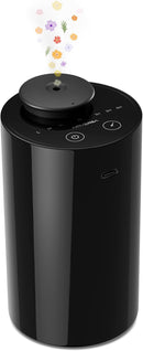 Waterless Diffuser for Essential Oil, Battery Operated Nebulizer, 0.7 Fl.Oz./ 20mL Capacity, Mini Scent Air Machine, 3 Countdown Timers & 3 Mist Levels for Home, Room, Car, Office - AN6 Black by TinyTreasures Baby Boutique
