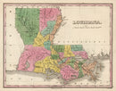 Vintage Map of Louisiana 1824
