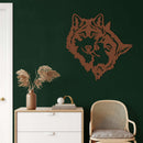 Wolf Head Metal Wall Art