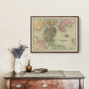 Vintage Map of Boston, Massachusetts 1838
