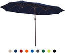 JEAREY 15FT Patio Umbrella Large Outdoor Umbrella Extra Double-Sided Market Umbrella with Crank Handle for Garden, Deck, Backyard and Pool, Navy by GreenHaven Gardens