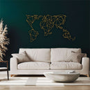 Geometric World Map 5 Piece Metal Wall Art