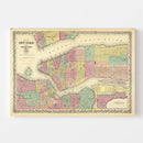 Vintage Map of New York City, New York 1856