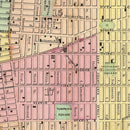 Vintage Map of New York City, New York 1856