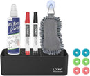 LOUKin Magnetic and Adhesive Marker Holder, Dry Erase Accessory Tray Set (Includes 1 Eraser, 1 Cleaner, 2 Dry Erase Markers and 6 Magnets), Ideal for Office, School or Home Use. by CozyNest Decor