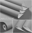 Dimoon 78.7''x17.7'' Grey Peel and Stick Wallpaper Contact Paper Modern Self Adhesive Wall Paper Removable Renter Friendly Textured Solid Color Shelf Cabinet Vinyl Roll (78.7''x17.7'',Grey) by GreenHaven Gardens