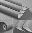 Dimoon 118''x17.7'' Grey Peel and Stick Wallpaper Contact Paper Modern Self Adhesive Wall Paper Removable Renter Friendly Textured Solid Color Shelf Cabinet Vinyl Roll (118''x17.7'',Grey) by GreenHaven Gardens