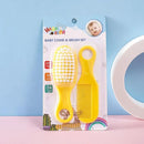 Baby Comb and Brush Set – Soft Bristles for Newborns, Toddlers & Infants | Gentle Scalp Care | BPA-Free, Hypoallergenic | Baby Hairbrush for Cradle Cap & Sensitive Skin (Bright Yellow) by TinyTreasures Baby Boutique