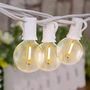 GOOTHY 25Ft Globe Led String Lights Waterproof, Connectable Hanging Patio String Lights with 14 LED Plastic Globe Bulbs, Indoor/Outdoor Decoration Lights for Room Patio Garden Bistro Backyard -White by GreenHaven Gardens