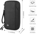 Passport Holder Family RFID Blocking Passport Wallet, RFID Travel Document Organizer for Women Waterproof Passport Wallet, Men Portable Case for Cards Credit Cards with Lanyard (Black-Medium) by TinyTreasures Baby Boutique