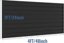Slatwall Panel Garage Organizer PVC Slatwall Heavy Duty Wall Mounted Rack, Interlocking Slat Wall Panels for Tool Organization Peg Board (Black 4 x 2 ft) by GreenHaven Gardens
