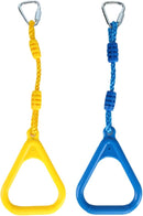 Climbing Gymnastic Rings for Kids - Strong Obstacle Course Ninja Ring Monkey Bars for Outdoor Backyard Play Sets, Swing Set by TinyTreasures Baby Boutique