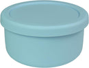 Silicone Food Storage Containers & Round Bowls with Lids - Meal Prep Containers for Kitchen Serving, Salad & Lunch - Airtight, Microwave/Fridge/Dishwasher Safe, BPA-Free, 24oz. (Grayish blue) by TinyTreasures Baby Boutique