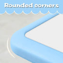 Children's Table and Chair Set Suitable for Boys and Girls Age 2-12 Height Adjustable Table top Can be Painted with 6 Seats Suitable for Family Learning Daily use (Sky blueBlue) by CozyNest Decor