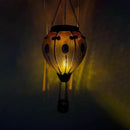 2PC Hot Air Balloon Solar Lantern with 2PC Shepherd Hook, Flickering Flame Hanging Solar Lanterns Outdoor Lights Waterproof Lanterns for Garden Patio Yard Party Decor (Peacock Feather Blue) by GreenHaven Gardens