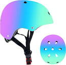 Adjustable Color Gradient Skateboard Helmet for 3-5-8-14+Ages【Toddler Kids Youth Adult】 Girls Boys Woman.Bike Helmet for Multi-Sports Cycling Bicycle Scooter Inline Roller Skate Rollerblading by TinyTreasures Baby Boutique