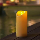 Homemory 3"x7" Outdoor Waterproof Flameless Candles with Timers and Remote Control, Battery Operated Candles, LED Plastic Candles, Ivory, Set of 3 by CozyNest Decor