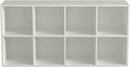 8-Cube Storage Shelf Bookcase - Wooden 4-Tier Floor Standing Open Bookshelf, Modern TV Stand up to 55 Inchs for Home and Office, Warm White by CozyNest Decor