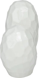Deco 79 Porcelain Ceramic Heart Decorative Sculpture Dimensional Angled Origami Inspired Home Decor Statue, Accent Figurine 12" x 6" x 11", White by CozyNest Decor