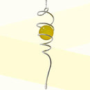 Gazing Ball Spiral Tail Wind Spinner,Decorative Wind Spinner 11inch Tail and 2 inch Glass Orb. Indoor Outdoor Wind Spinner Tail Sun Catcher Garden Decoration-13 inch Height(Gold) by GreenHaven Gardens